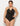 Women Plus Size Solid Color Deep V Cross Backless Swimsuit