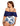Women Plus Size Split Blue Skirt One-Shoulder Swimsuit