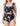 Women Plus Size Black Beach Spa Two-piece Swimsuit