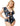 Women Plus Size Flowers and birds print one-piece swimsuit