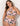 Women Plus Size Green Leaf Cross Surrounded Two Piece Swimsuit