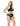 Women Plus Size High Waist Bikini Open Back Wrap Crossover Swimsuit